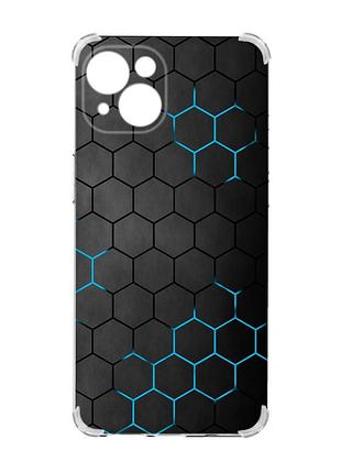 Чехол с утолщенными углами на iphone 15 :: фон соты (принт 359)