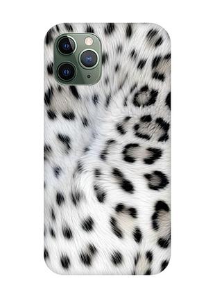 Магнитный чехол на iphone 12/12 pro с поддержкой magsafe белый леопард (принт 398)