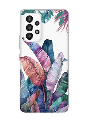 Прозрачный чехол на samsung galaxy a53 :: тропики (принт 372)