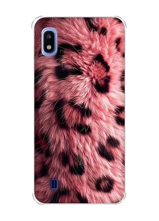 Чохол з потовщеними кутами на samsung galaxy a10 (2019)/a105 рожеве хутро (принт 397)