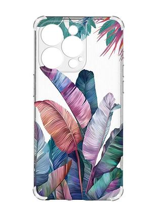 Чехол с утолщенными углами на iphone 15 pro max :: тропики (принт 372)