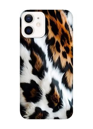 Матовый чехол с черными боками на iphone 12 / 12 pro (6.1) нежность меха (принт 396)