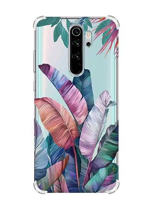 Чехол с утолщёнными углами на xiaomi redmi note 8 pro :: тропики (принт 372)