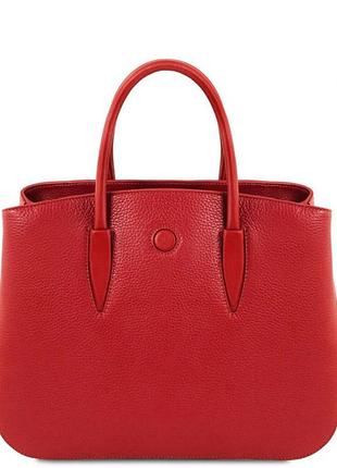 Жіноча шкіряна сумка camelia tl141728 шоппер (lipstick red)