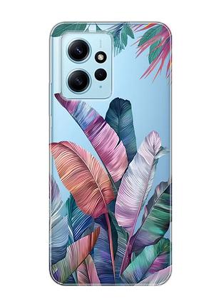 Прозорий чохол на xiaomi redmi note 12 4g :: тропіки (принт 372)