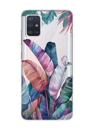 Прозрачный чехол на samsung galaxy a71/a715 :: тропики (принт 372)