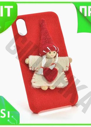 Ve накладка angel пушистая для new version iphone 7/8 красная чехол для защиты телефона стильный и мод n6w_ver