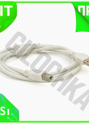 Ve кабель usb 2.0 am/bm new version 0.8м білий для підключення пристроїв та зарядки гаджетів провід дл n6w_ver
