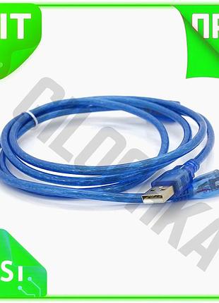Ve кабель usb 2.0 am new version micro 5 pin 1,5м прозрачный синий шнур для зарядки и передачи данных n6w_ver
