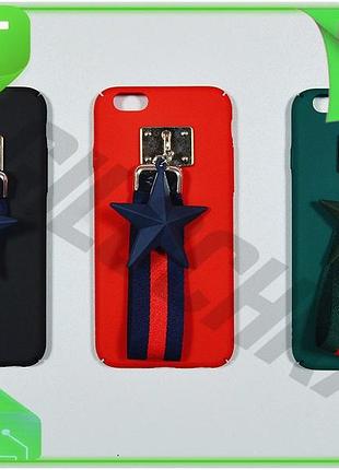 Ve накладка star с ремешком new version для iphone 7 plus/8 plus черная чехол для защиты телефона стил n6w_ver