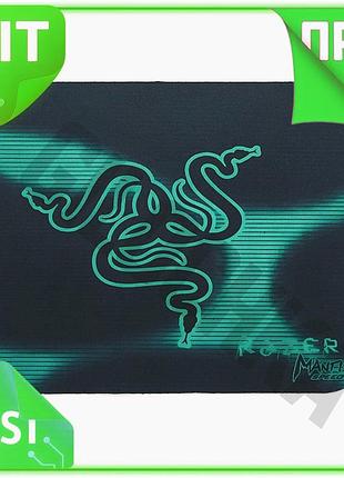 Ve килимок для миші razer new version тканинний 180*220 мм чорний ігровий килимок з нековзною основою n6w_ver