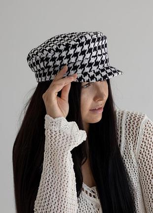 Кепи кашемировая d.hats гусиная лапка