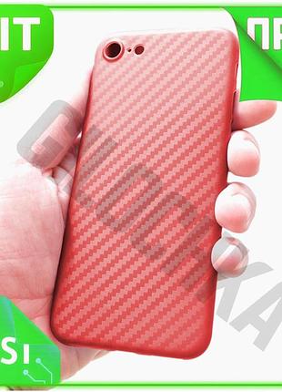 Ve ультратонкая пластиковая накладка carbon new version для iphone красная защита от царапин стильный n6w_ver