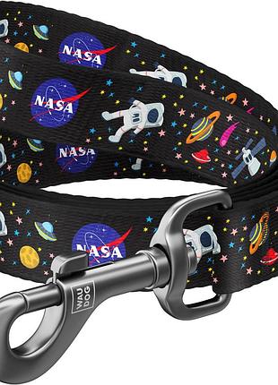 Повідок для собак waudog nylon з принтом «nasa» s (ширина 15 мм, довжина 122 см)