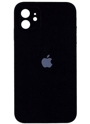 Чехол силиконовый с защитой камеры для iphone 12 черный