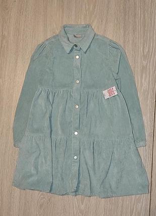 Новое, вельветовое платье свободного кроя от matalan на 9 лет
