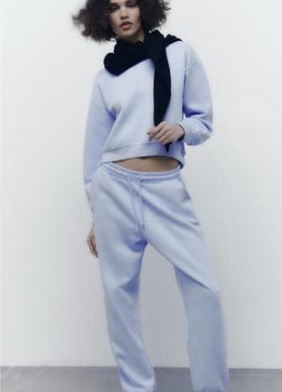 Блакитний спортивний костюм з насосом від zara р.xs/s