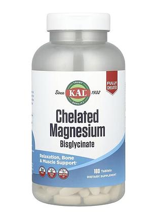 Chelated magnesium bisglycinate - 180 tabs