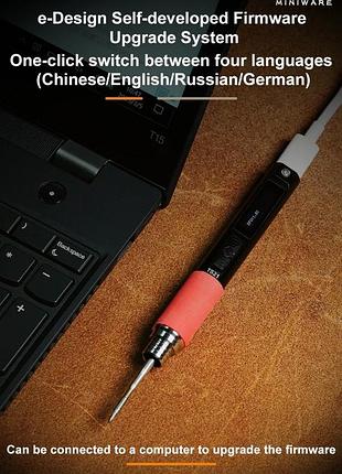 Паяльник miniware ts21 питание usb type-c + 3 жала типа с210 ku,is,i - с блоком питания 100w 10