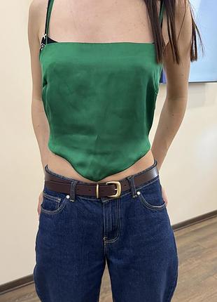 Атласний топ  stradivarius м