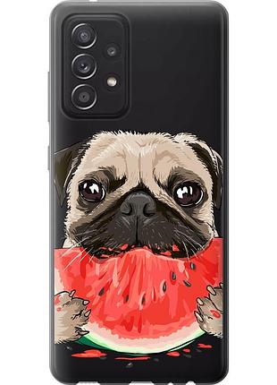 Чехол 2d пластиковый на телефон samsung galaxy a52 мопс и арбуз "4665t-2251-58250"