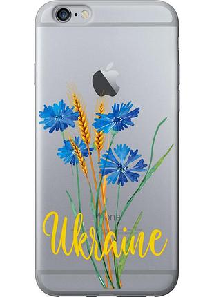 Чехол силиконовый патриотический на телефон iphone 6 plus ukraine v2 "5445u-48-58250"