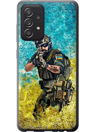 Чехол 2d пластиковый патриотический на телефон samsung galaxy a52s 5g a528b воин зсу "5311t-2583-58250"