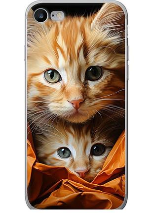 Чохол силіконовий на телефон iphone se 2022 котики 2 "5664u-3737-58250"