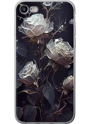 Чохол силіконовий на телефон iphone se 2022 троянди 2 "5550u-3737-58250"