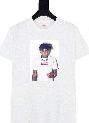 Оверсайз футболки supreme чорні+білі