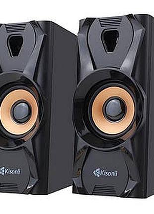 Компьютерные колонки usb/aux, 2x3w, kisonli u9003 / колонки для пк и ноутбука / акустическая система