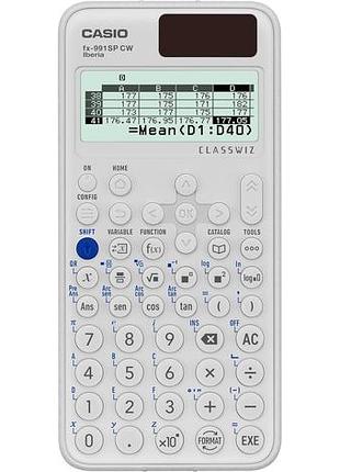 Калькулятор casio fx-991sp cw білий науковий 560+ функцій 5 мов сонячне живлення портативний для навчання та фінансових