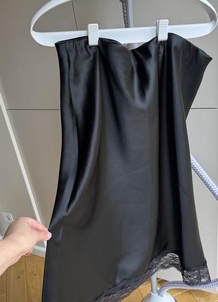 Спідниця атласна зара l-xl