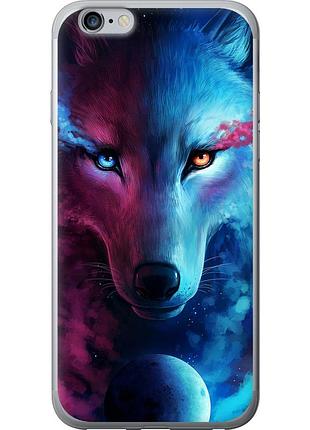 Чохол силіконовий на телефон iphone 6s plus арт-вовк "3999u-91-58250"