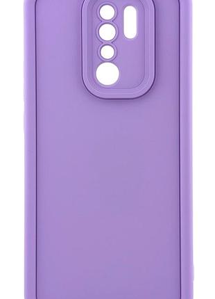 Чехол shock case для xiaomi redmi 9 бампер силиконовый сиреневый