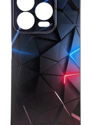 Чехол silicone case print для zte blade v70 vita черный бампер c принтом линии