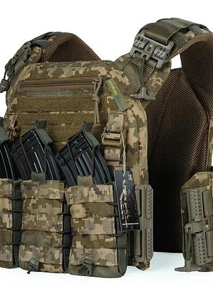 Плитоноска warmor gen.3 pro пиксель мм14. сиcтема быстрого сброса. 3 подсумка