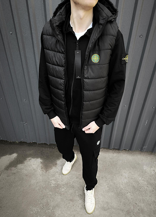 Жилетка stone island чорна