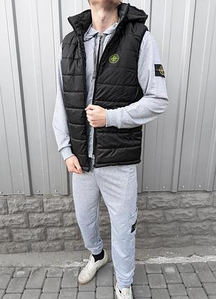 🔥мужской спортивный костюм stone island + жилетка🔥