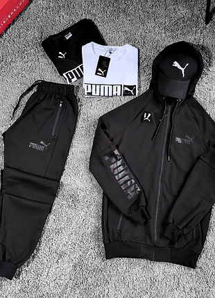 🔥мужской спортивный костюм puma черный🔥