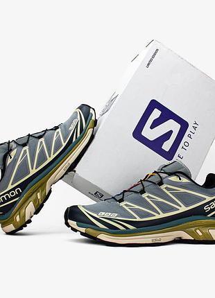 🟢 salomon xt-6 advanced "blue/beige"🟢 9