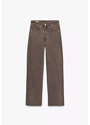 Коричневі джинси zara