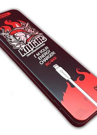 Дата кабель remax rc-043i kinght iphone lightning black 2