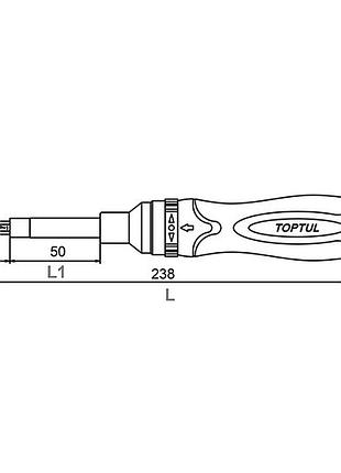 Отвертка битодержатель с трещоткой 1/4", 5/16", 7/16" ftec1421 toptul 3