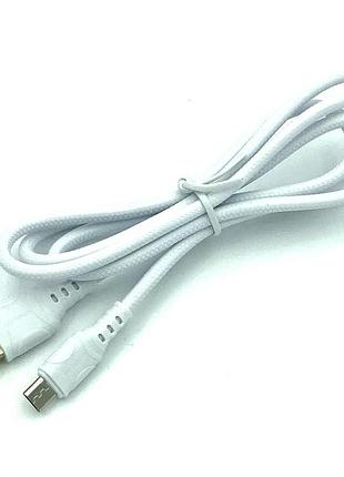 Дата кабель denmen d08v micro usb 3.6a white 2