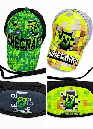 Комплект кепка та сумка майнкрафт minecraft