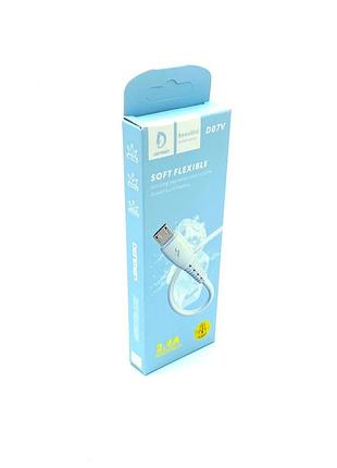 Дата кабель denmen d07v micro usb purple 2