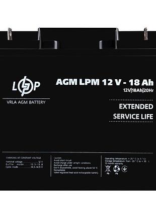 Акумулятор agm lpm 12v - 18 ah для mercedes