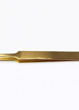 Пінцет sc для вій гачок gold