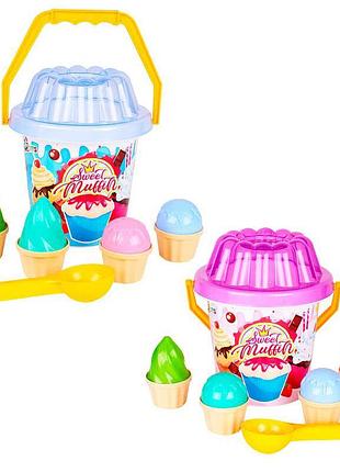 Песочный игровой набор technok toys 6382 (12) с двумя цветами